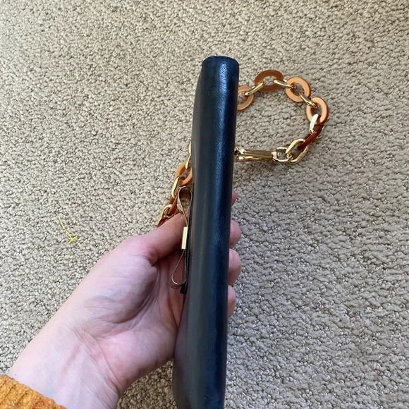 Chloe leather wallet on chain mini shoulder bag black gold - Picture 3 of 14